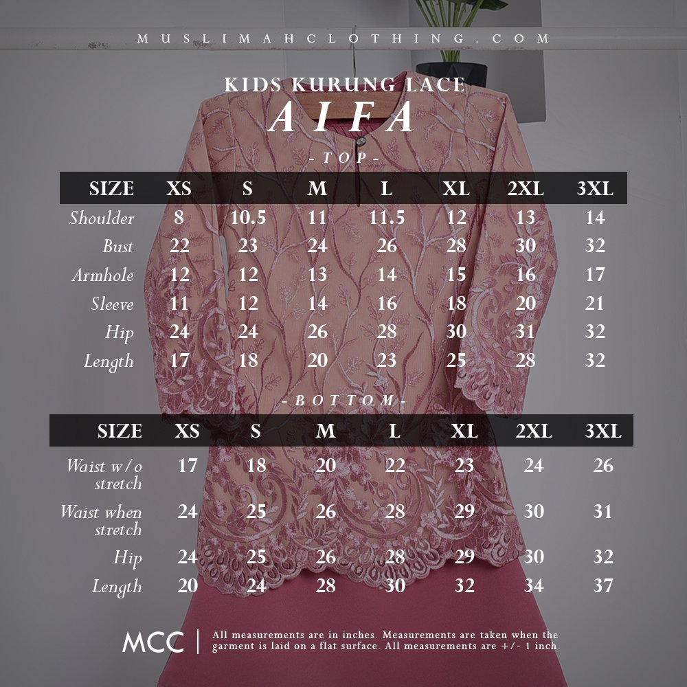 Baju Kurung Lace Aifa Kids - Latte Smoke