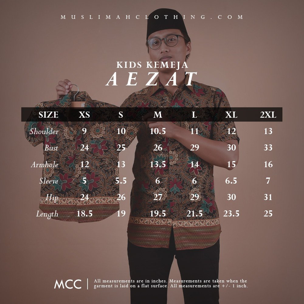 Baju Kemeja Batik Aezat Kids - Red
