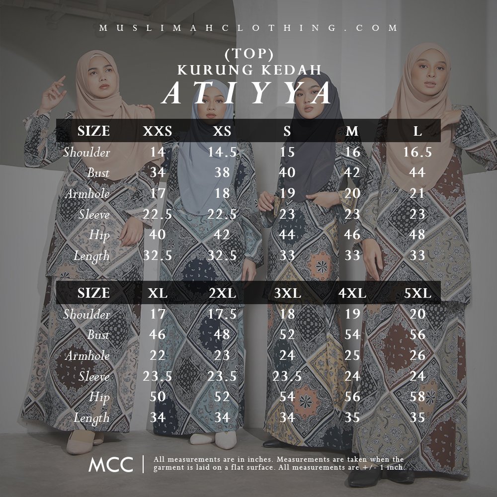 Baju Kurung Kedah Atiyya - Khaki Brown