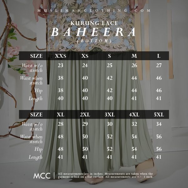 Baju Kurung Lace Baheera - Sky Blue