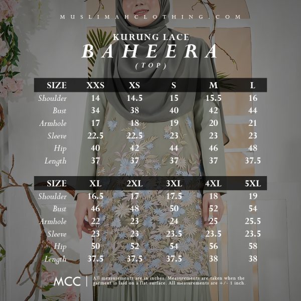 Baju Kurung Lace Baheera - Sky Blue