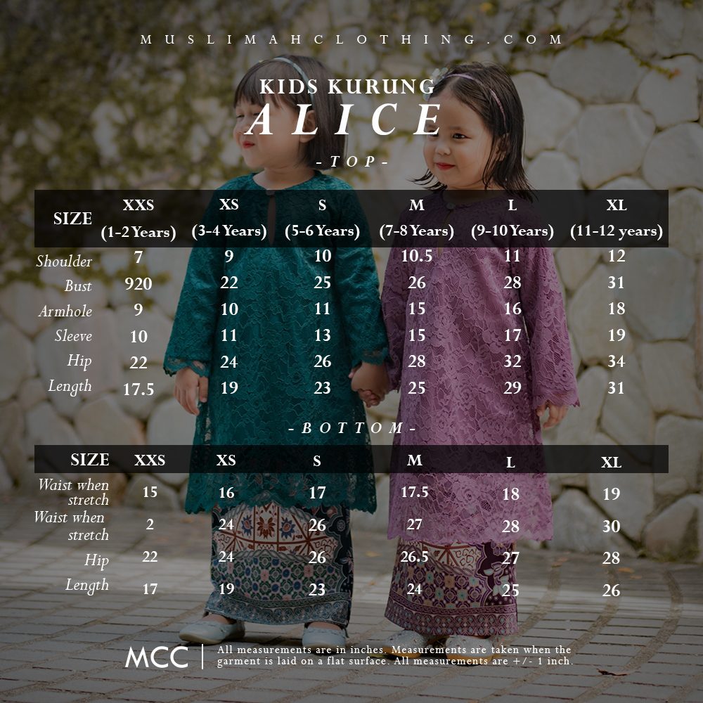 Baju Kurung Batik Alice Lace Kids - Karma Black
