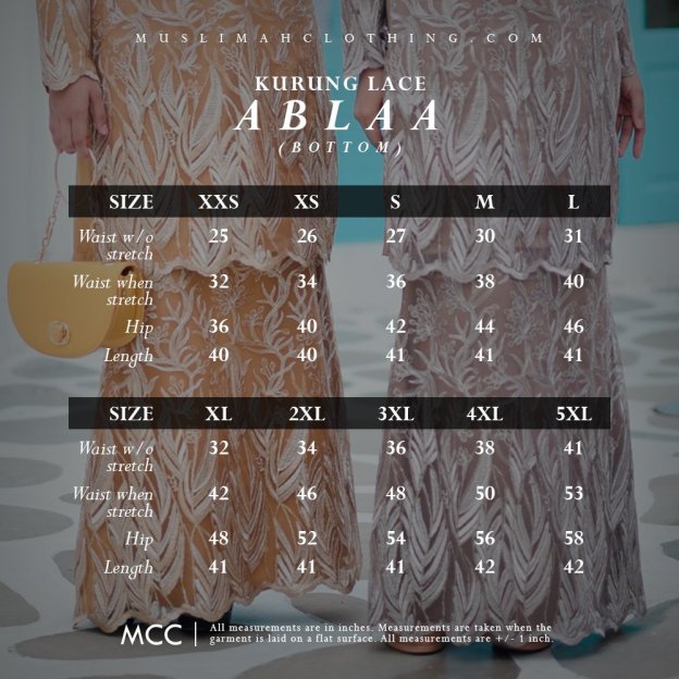 Baju Kurung Lace Ablaa - Latte Brown