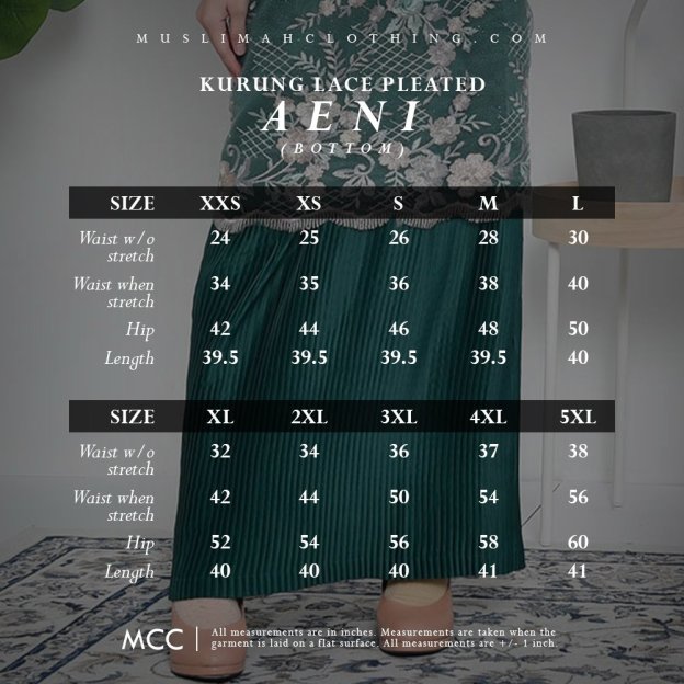Baju Kurung Lace Pleated Aeni - Espresso Brown