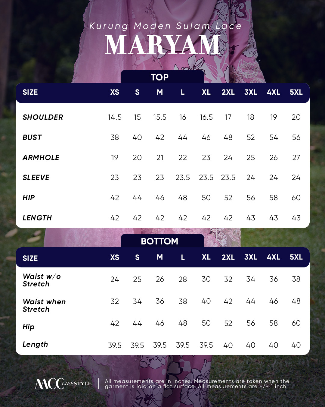 BAJU KURUNG MODEN SULAM LACE MARYAM MADHURA