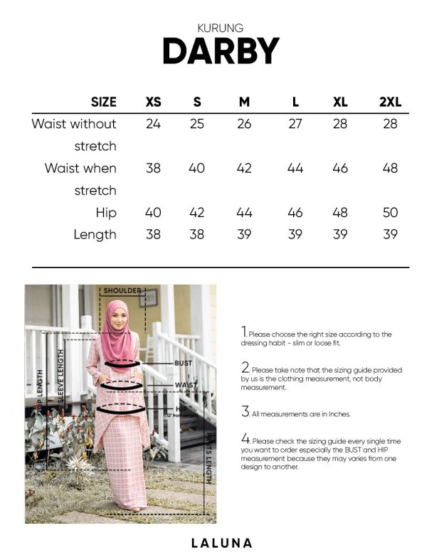 Baju Kurung Darby Laluna X MCC - Pewter Grey