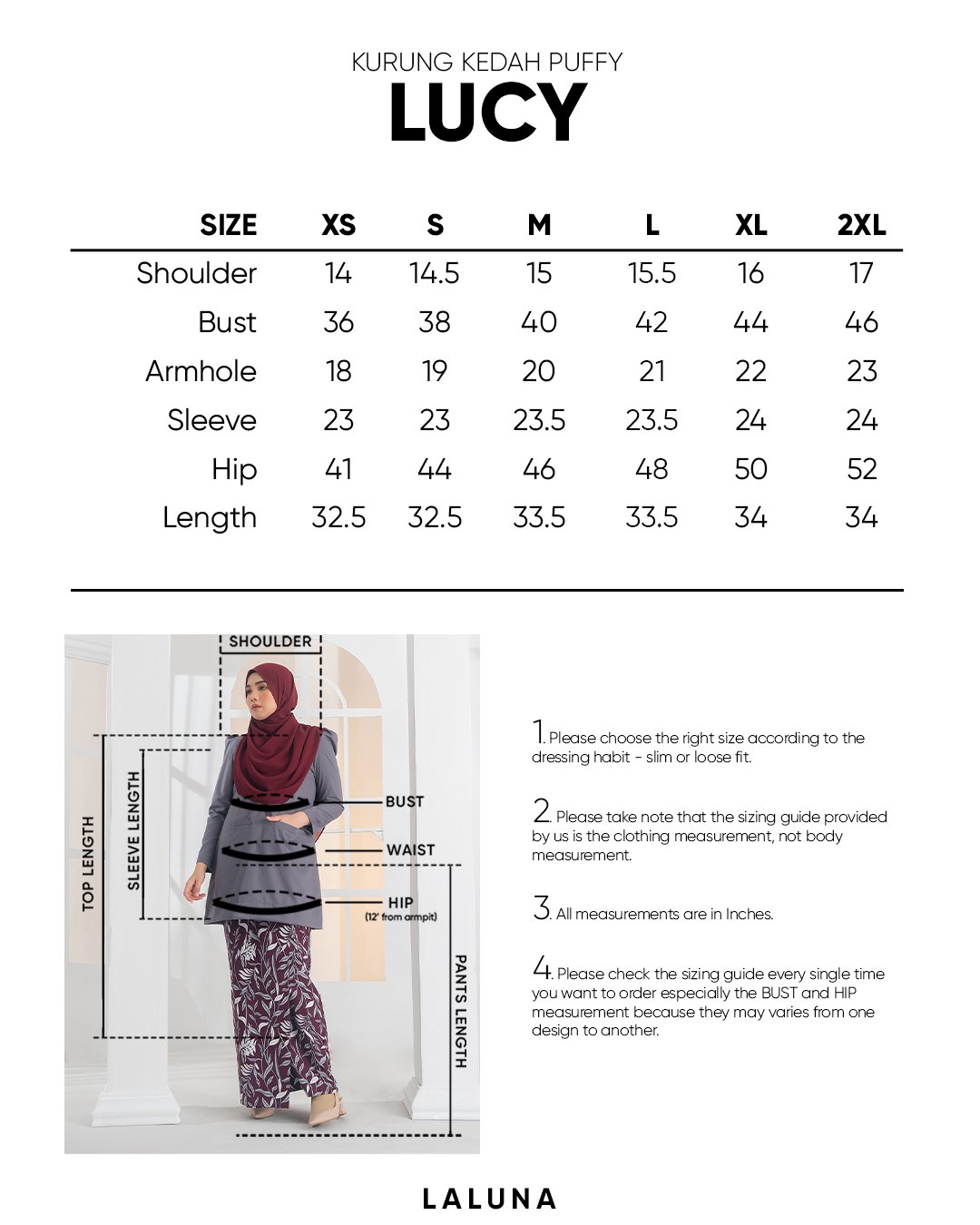 Baju Kurung Kedah Puffy Lucy Laluna X MCC - Turquoise Green
