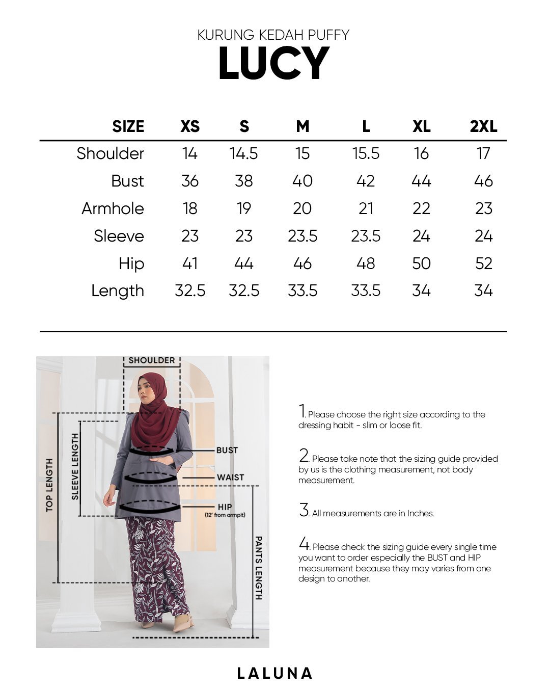 Baju Kurung Kedah Puffy Lucy Laluna X MCC - Emerald Green