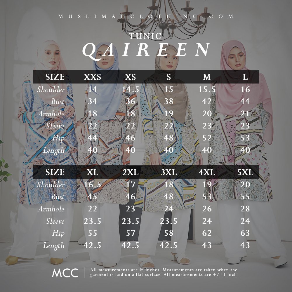 Tunic Qaireen - Peachy Blue