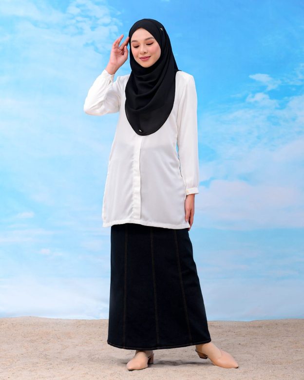 Skirt Jeans Nelfina Denim Flare - Bold Black