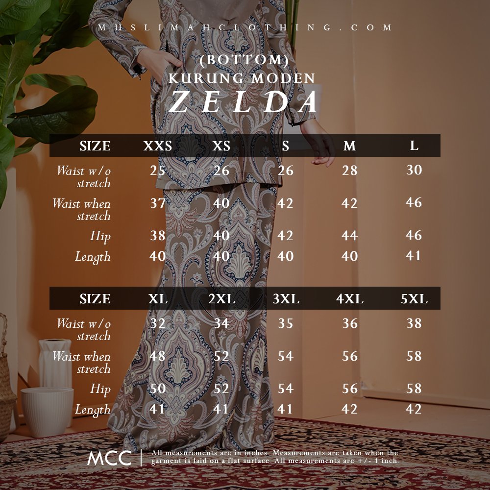 Baju Kurung Moden Zelda - Artichoke Grey