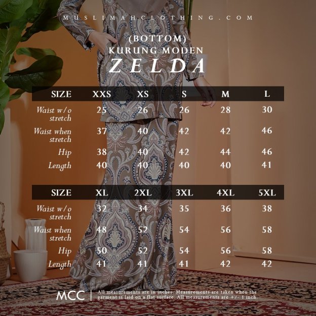 Baju Kurung Moden Zelda - Artichoke Grey