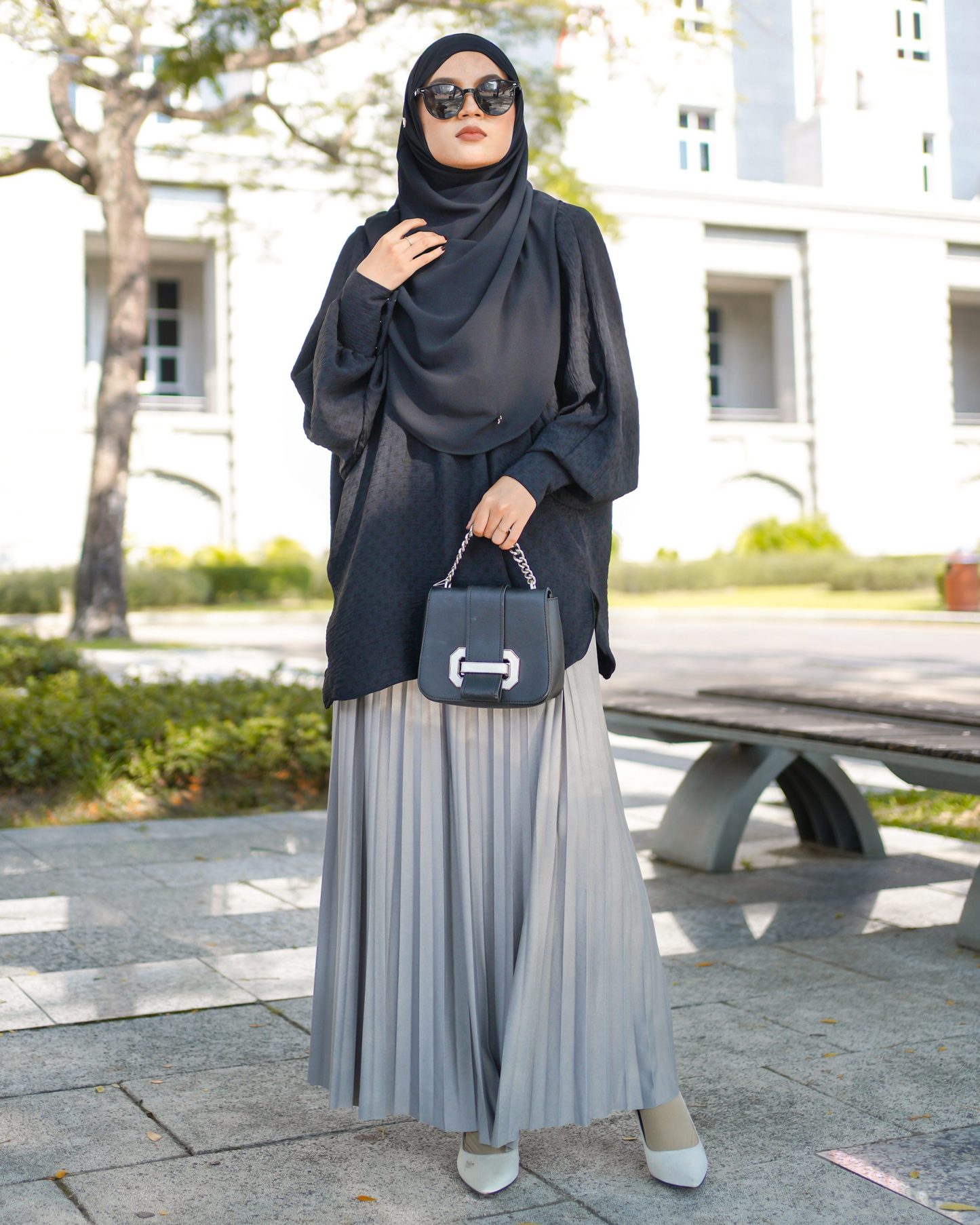 Skirt Pleated Lilie Laluna X MCC - Ash Trout