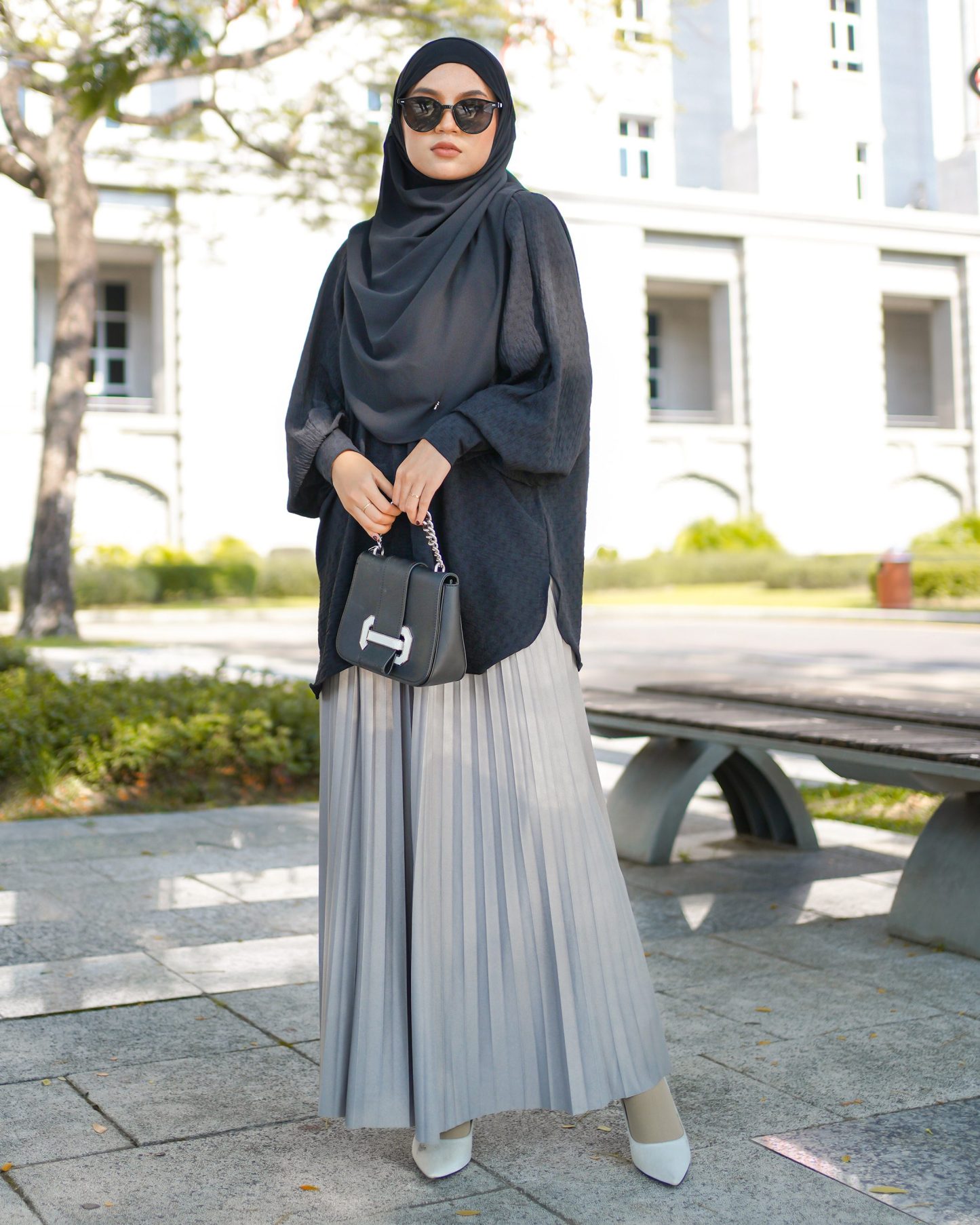 Skirt Pleated Lilie Laluna X MCC - Ash Trout