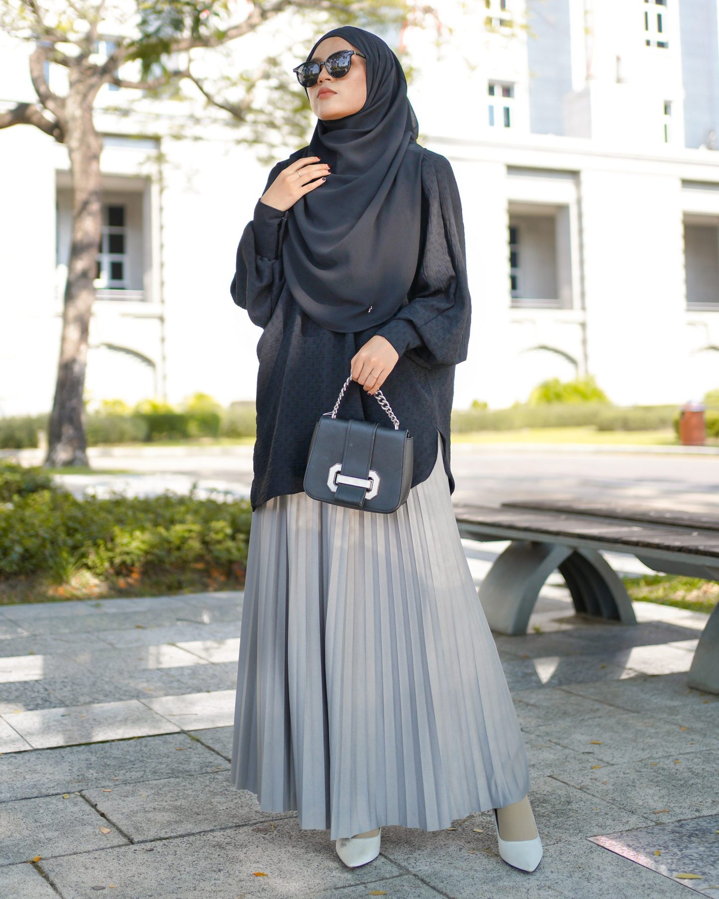 Skirt Pleated Lilie Laluna X MCC - Ash Trout