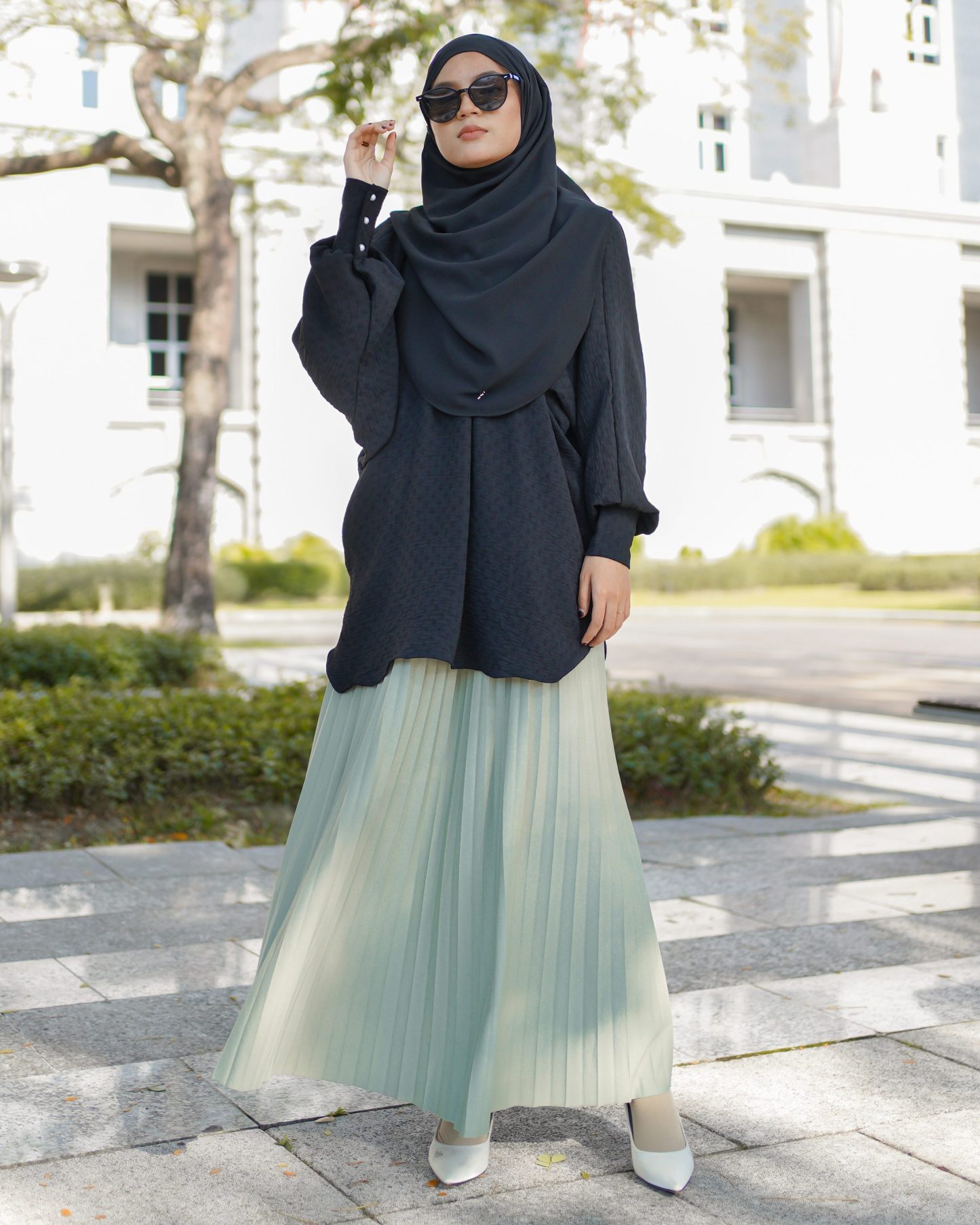 Skirt Pleated Lilie Laluna X MCC - Pistachio
