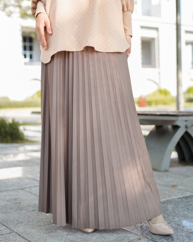 Skirt Pleated Lilie Laluna X MCC - Tortilla Brown