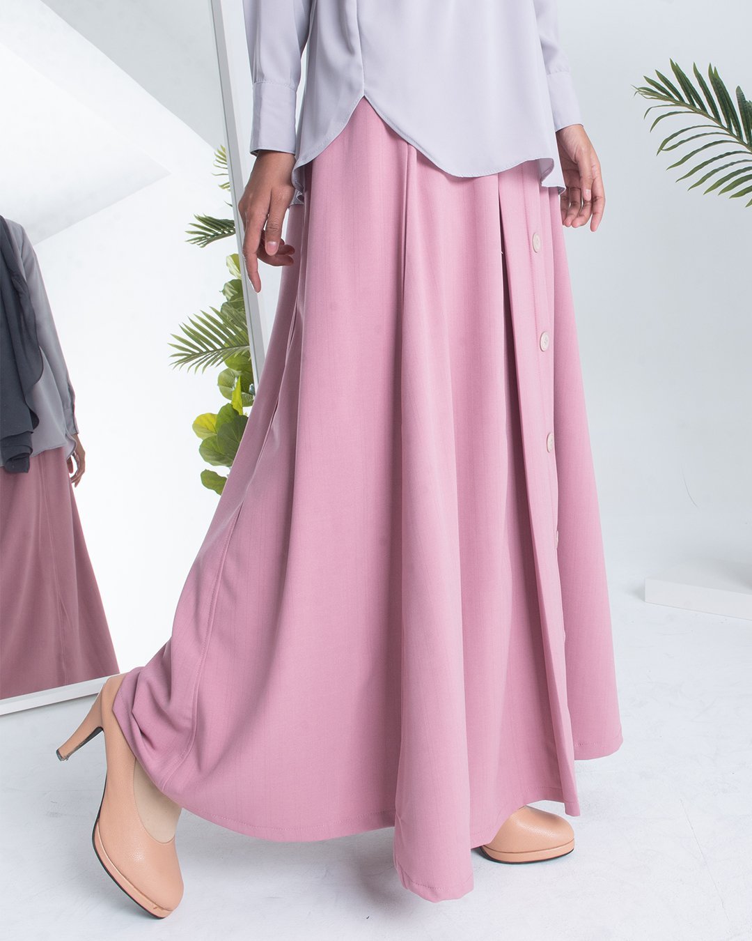 Skirt Button Reeqa - Pink