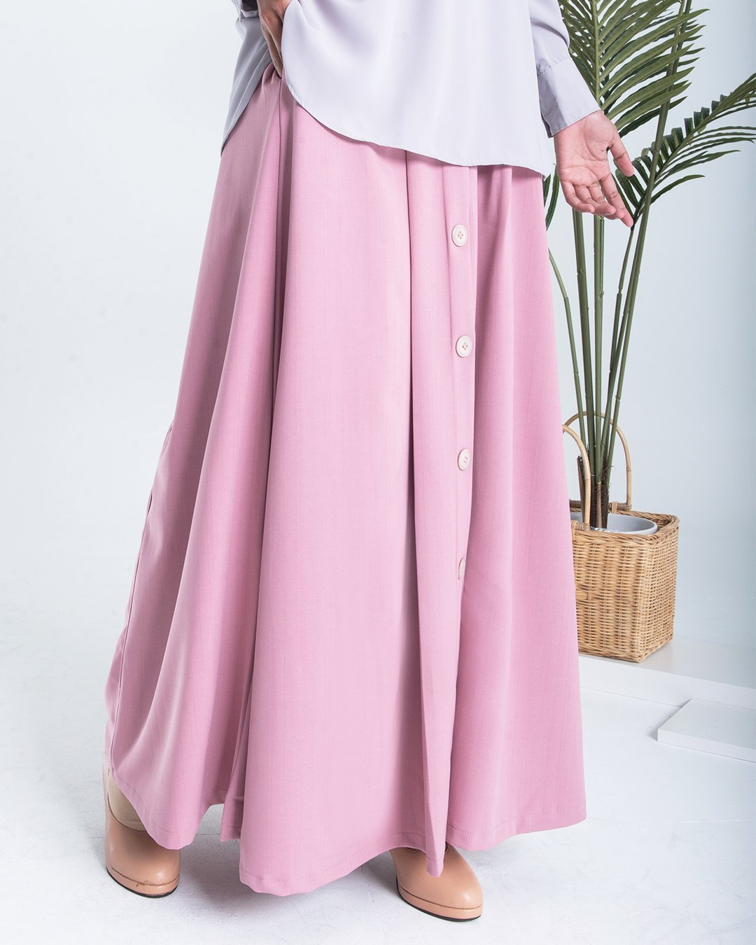 Skirt Button Reeqa - Pink