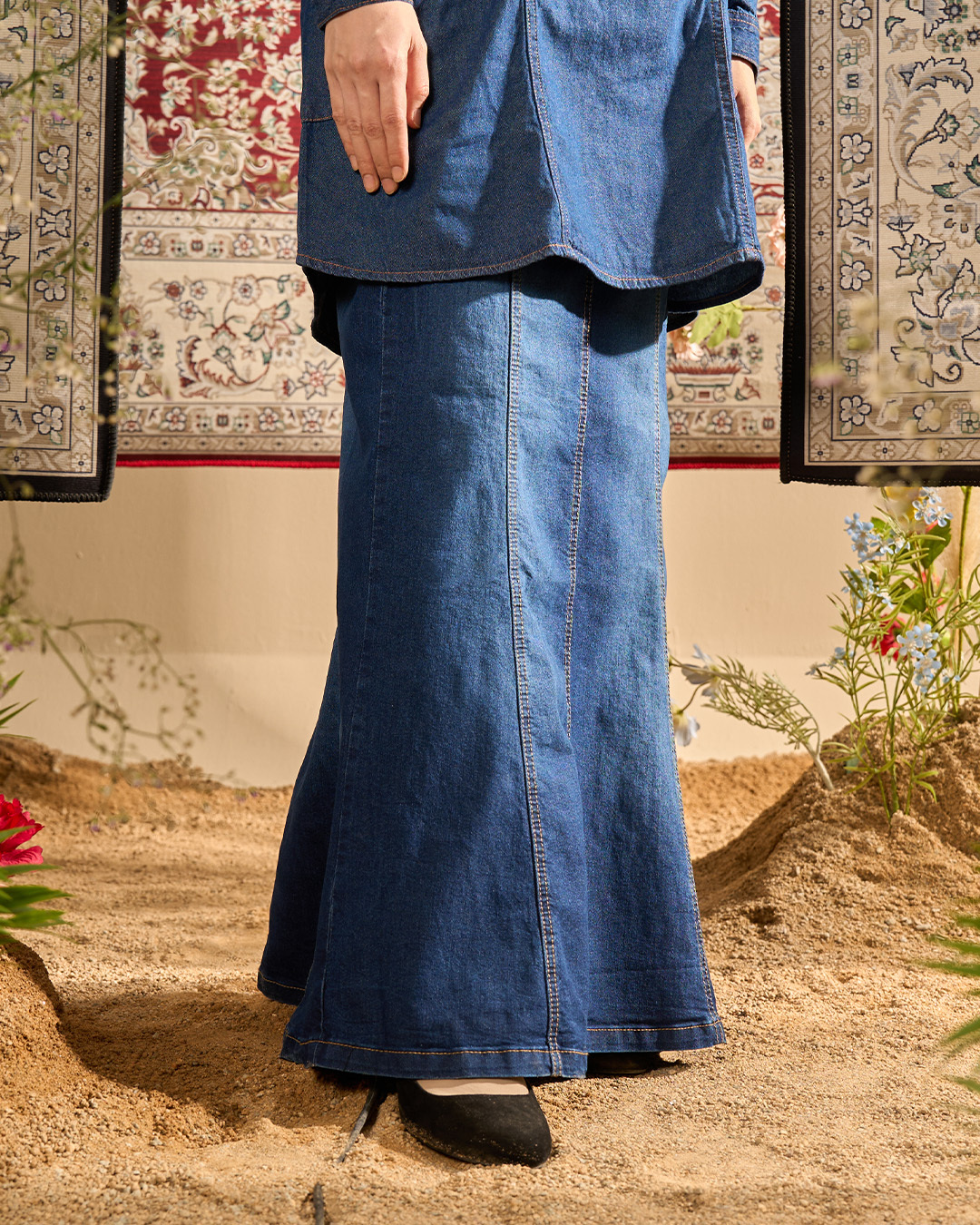 MCC Lifestyle Skirt Jeans Hessa Denim Flare Series
