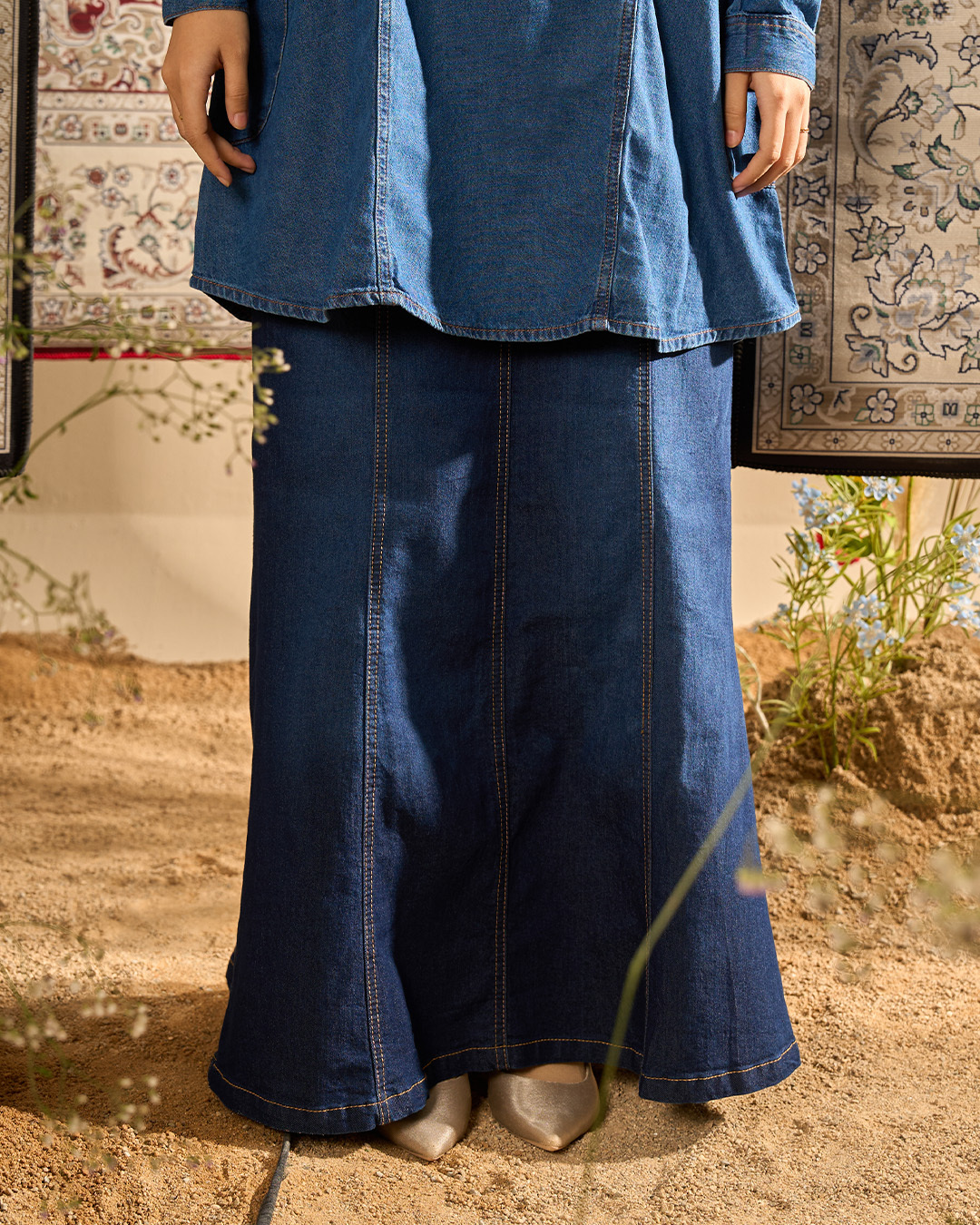 MCC Lifestyle Skirt Jeans Hessa Denim Flare Series
