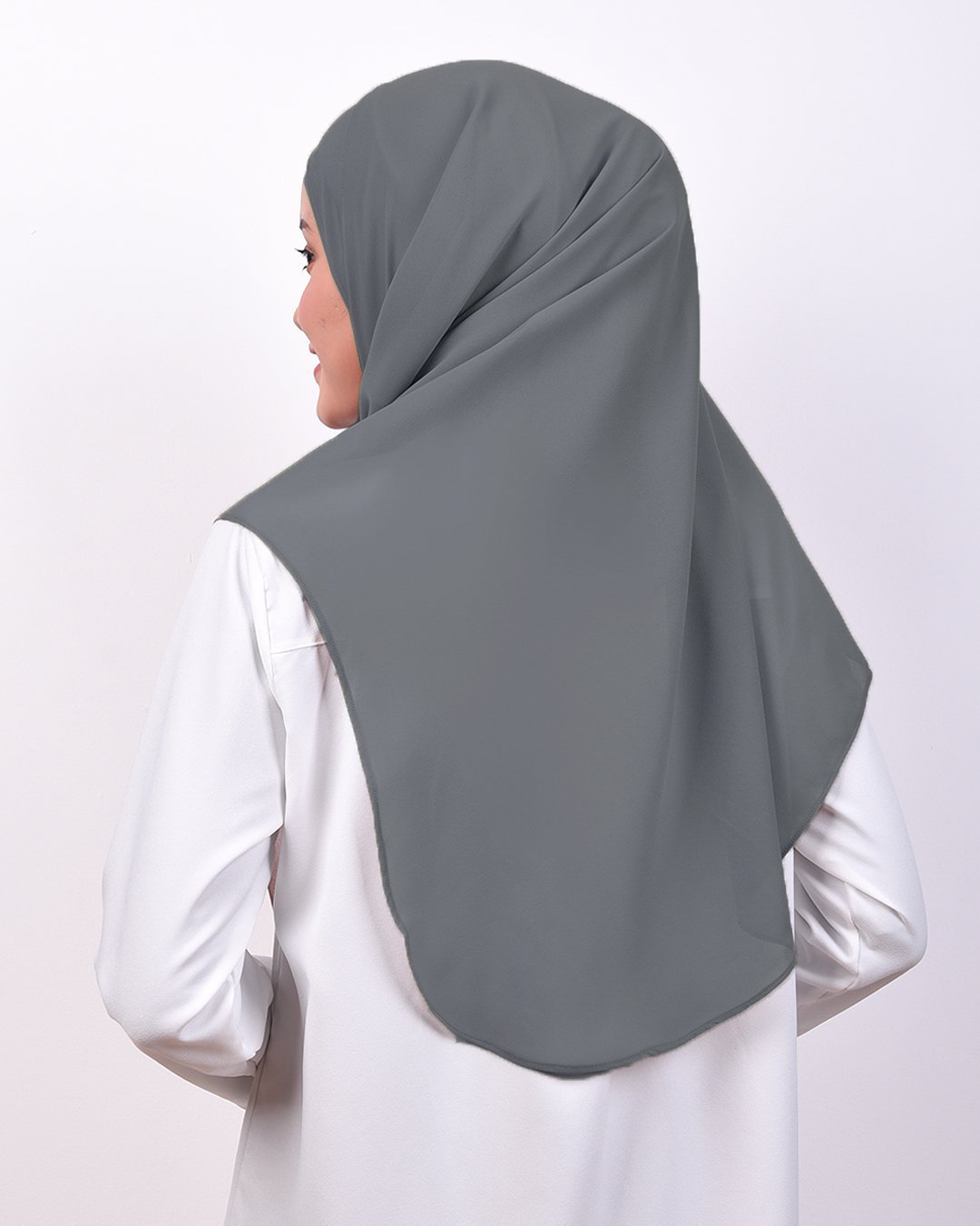 Shawl Tun Fatimah Two-Loop Glitter - Ash Grey