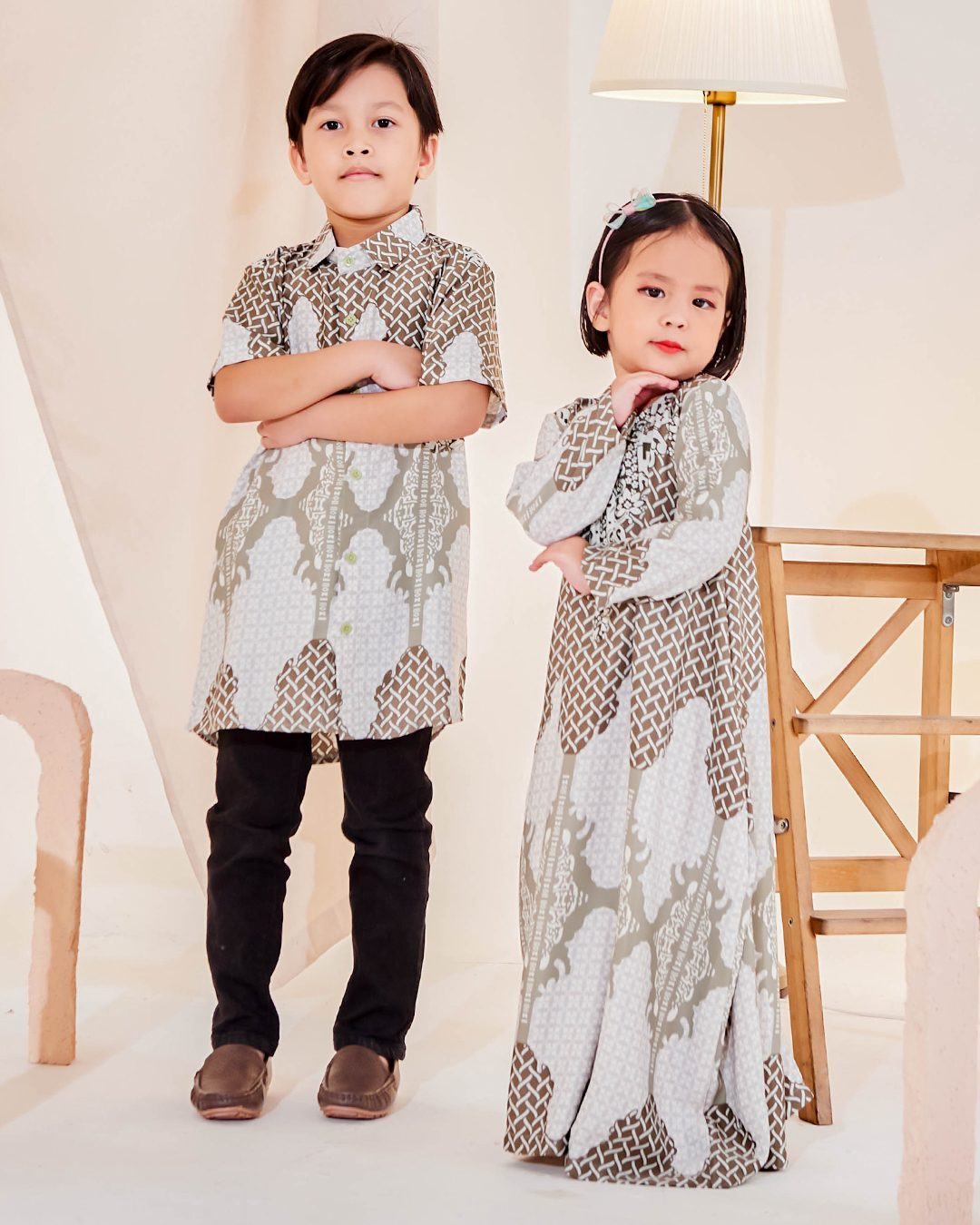 Kaftan Eshal Kids - Laurel Green