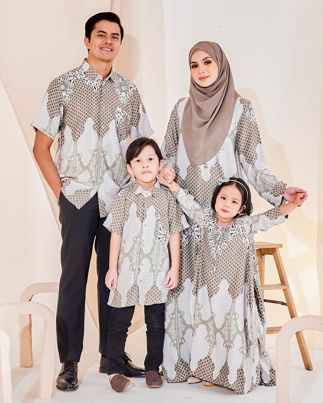 Kaftan Eshal Kids - Laurel Green