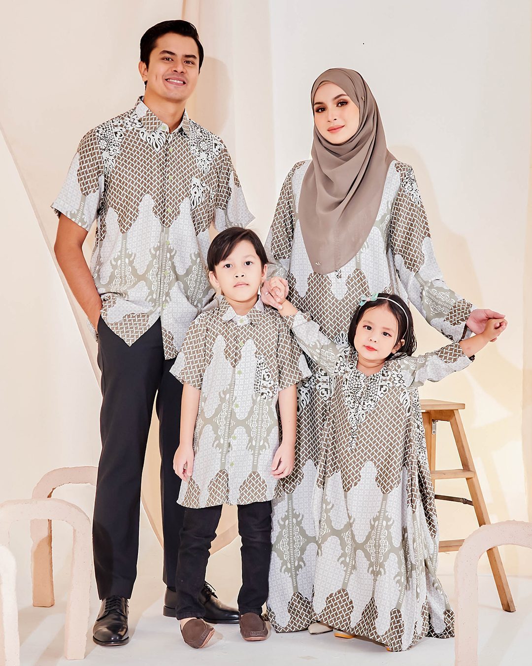 Kaftan Eshal Kids - Laurel Green