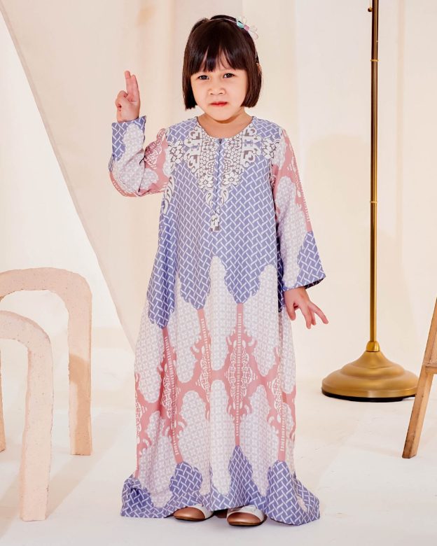 Kaftan Eshal Kids - Pigeon Blue