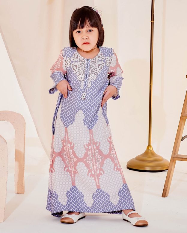 Kaftan Eshal Kids - Pigeon Blue