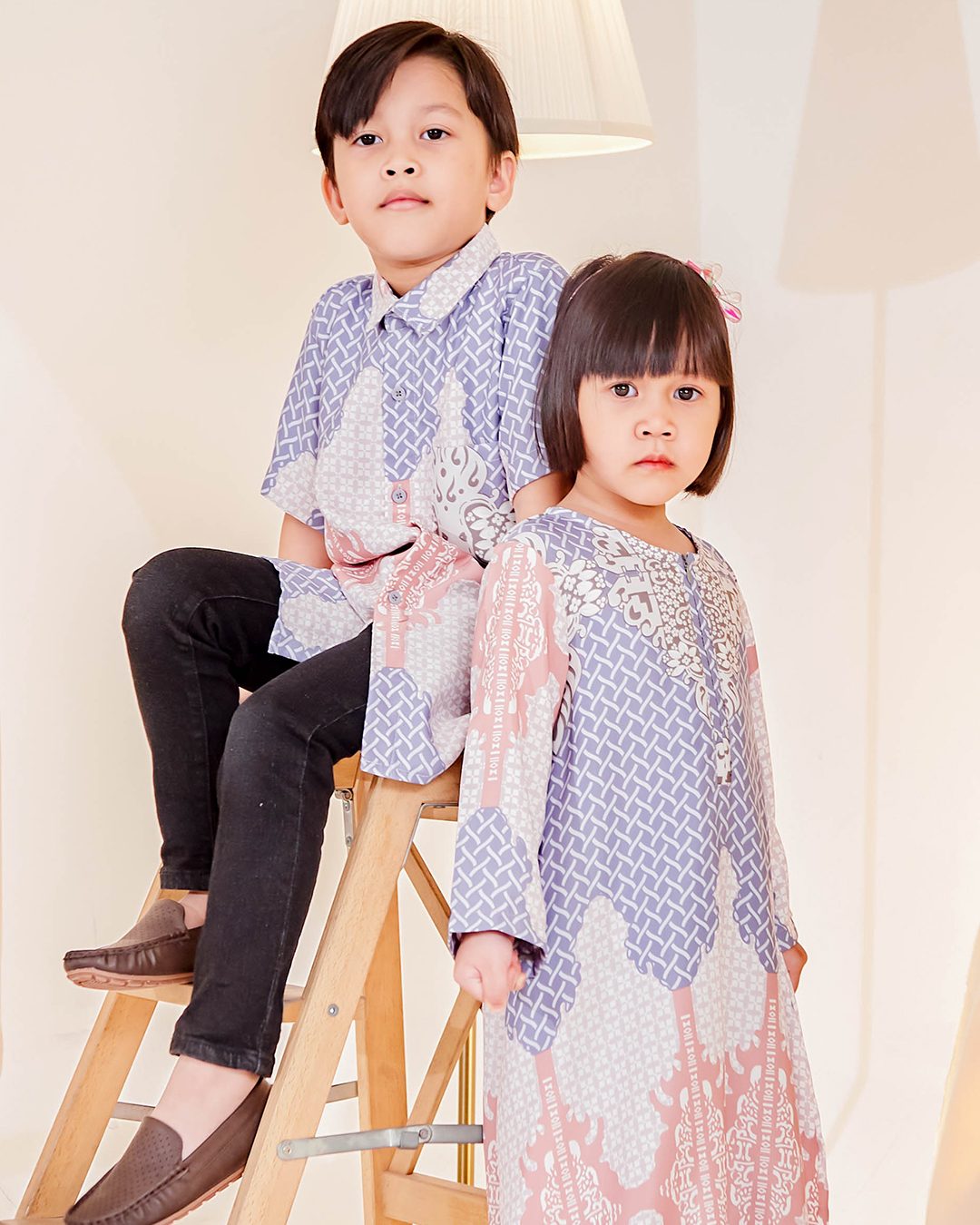 Kaftan Eshal Kids - Pigeon Blue