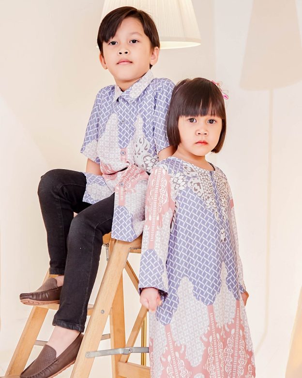 Kaftan Eshal Kids - Pigeon Blue