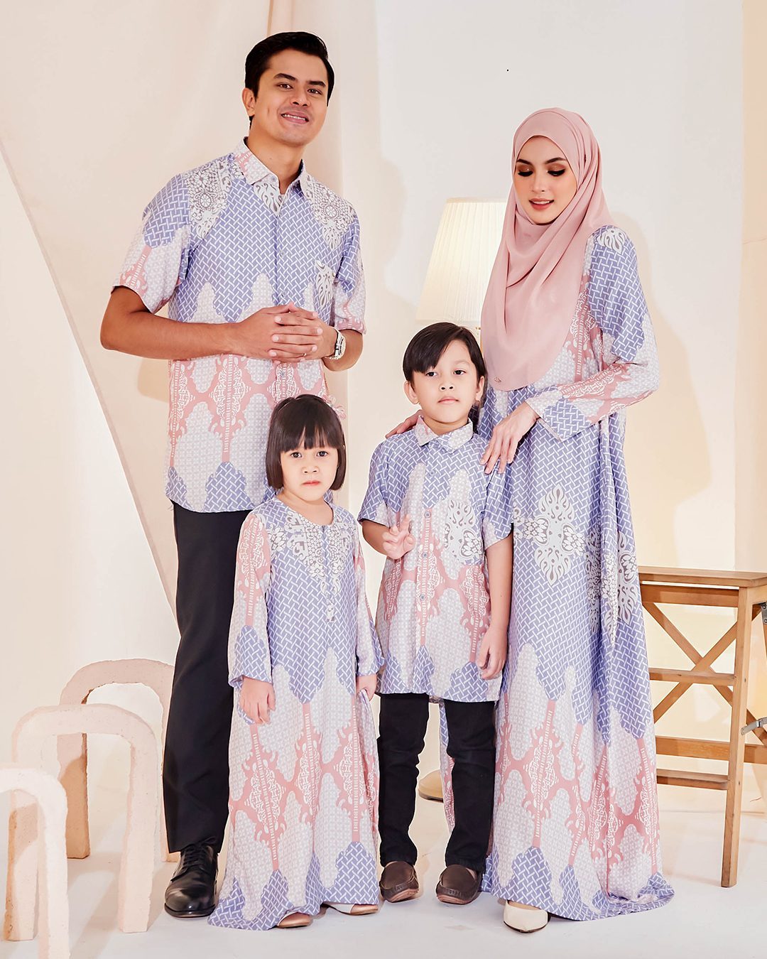 Kaftan Eshal Kids - Pigeon Blue