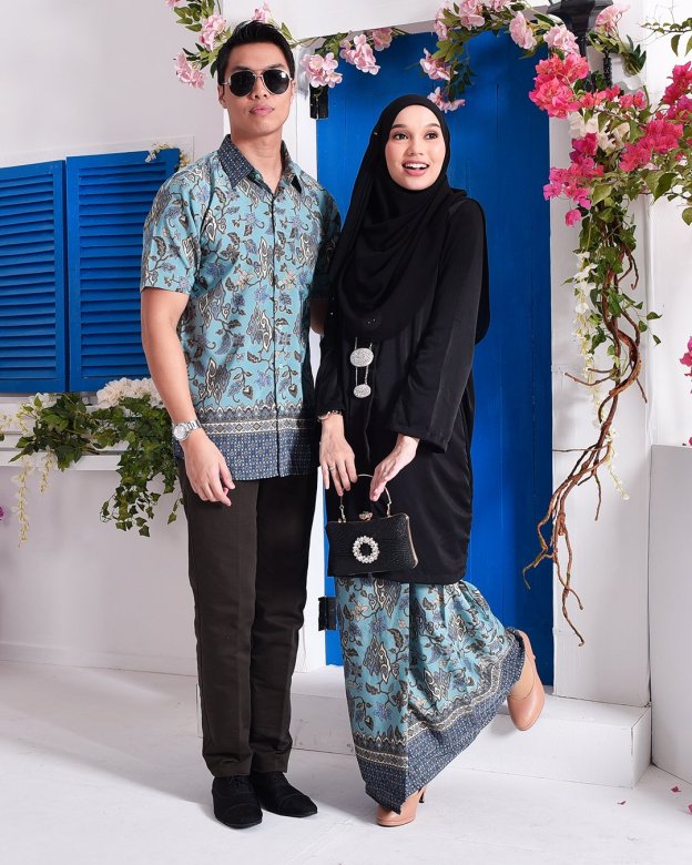 Baju Kebarung Batik Surina - Black