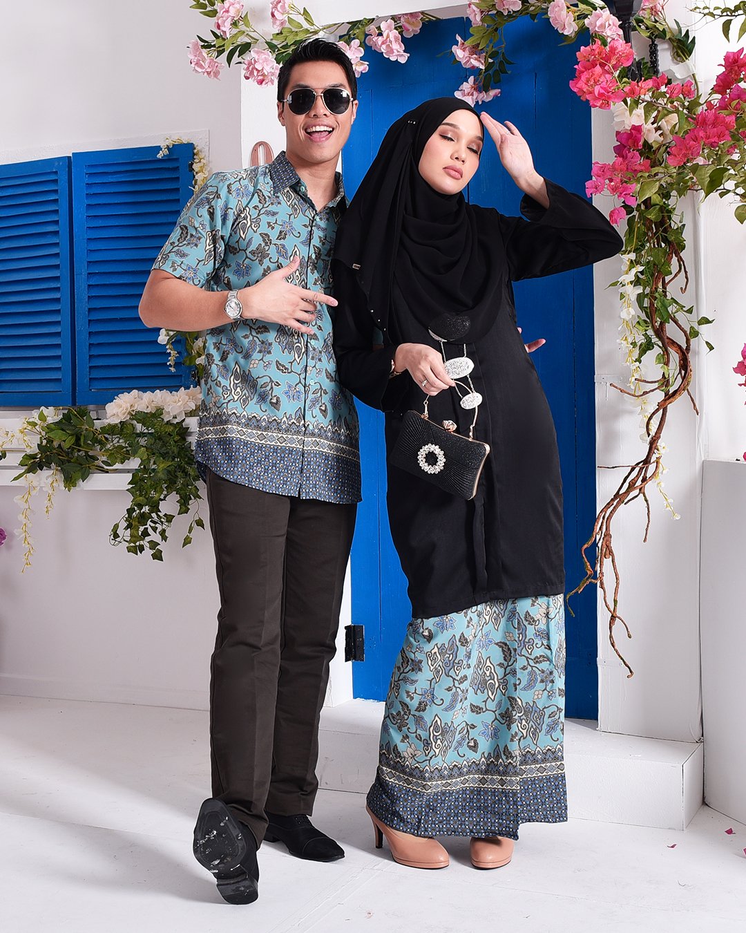 Baju Kebarung Batik Surina - Black