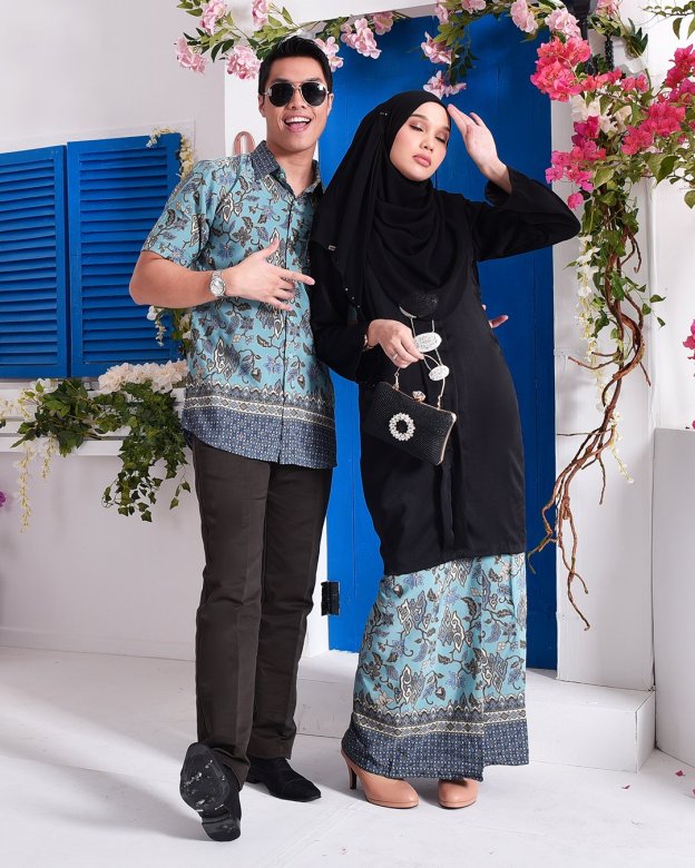 Baju Kebarung Batik Surina - Black