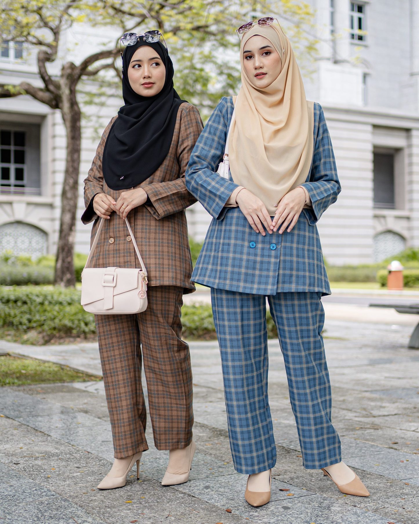 Pants Chekered Lacie Laluna X MCC - Azure Blue