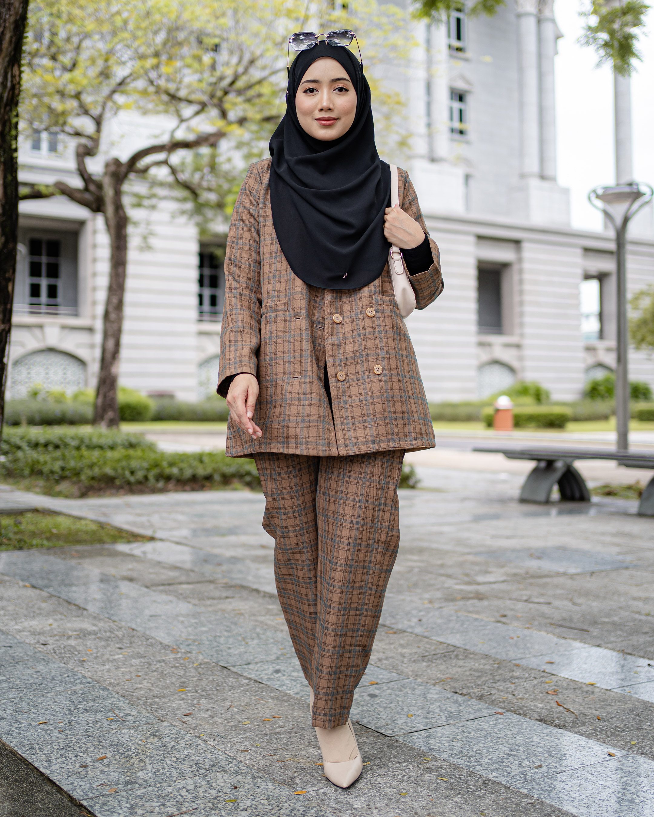 Pants Chekered Lacie Laluna X MCC - Russet Brown