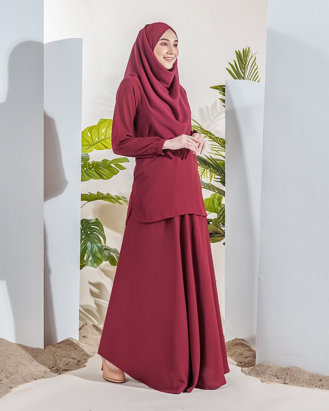 Suit Dilia - Maroon