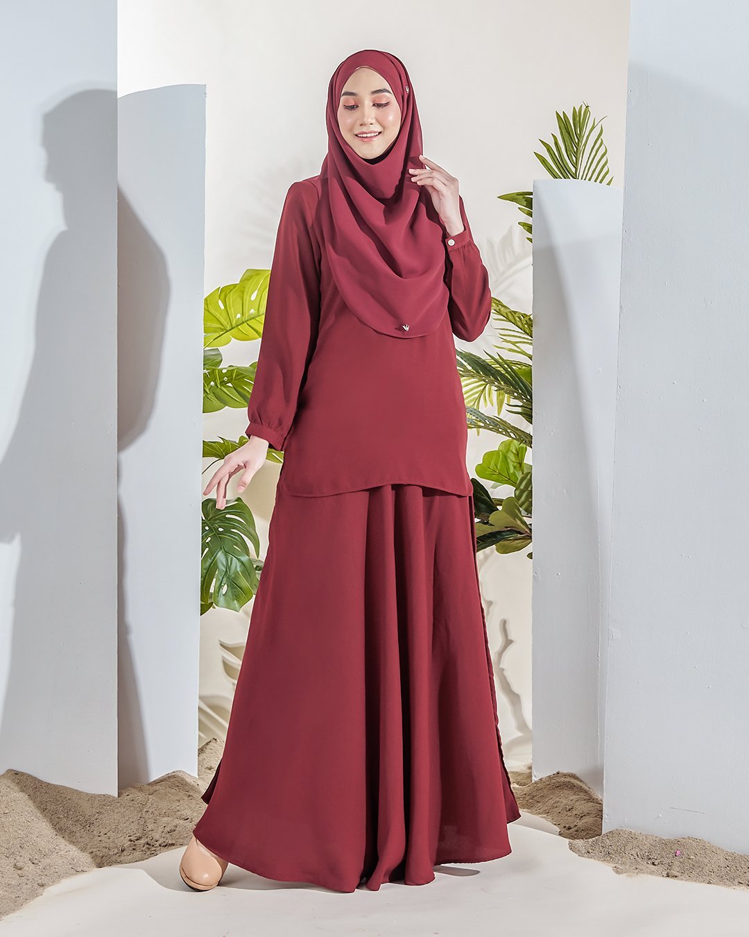 Suit Dilia - Maroon