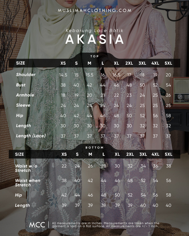 Baju Kebarung Batik Lace Akasia - Pink Periwinkle