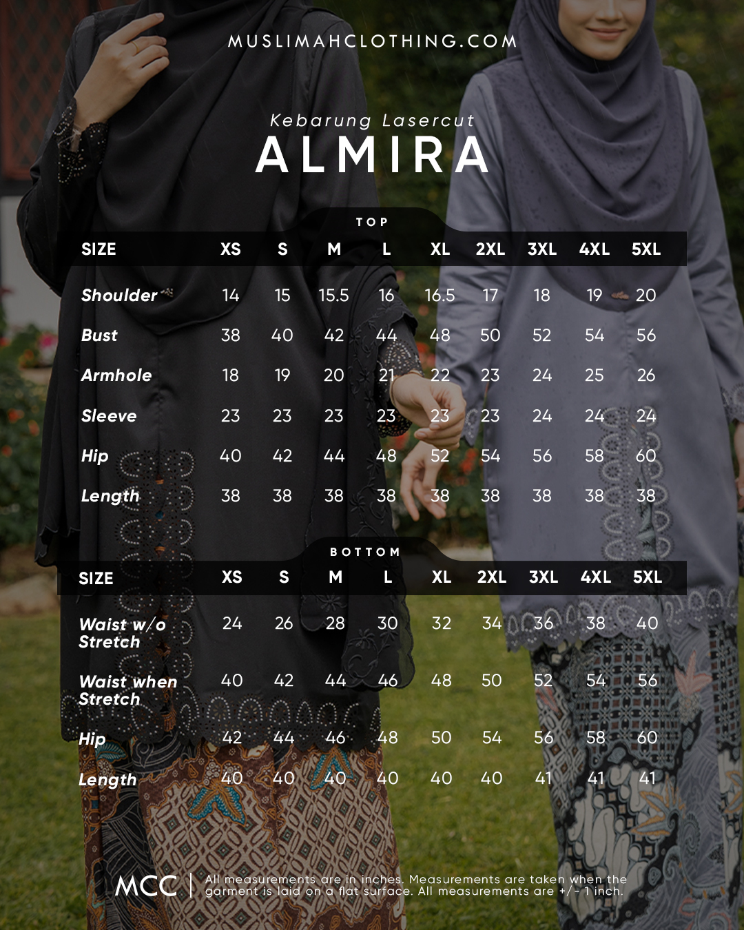 Baju Kebarung Lasercut Almira - Olive Green