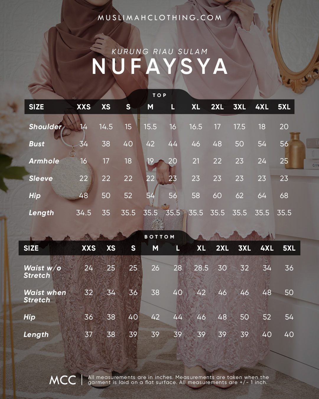 Baju Kurung Riau Sulam Nufaysya - Honey Gold