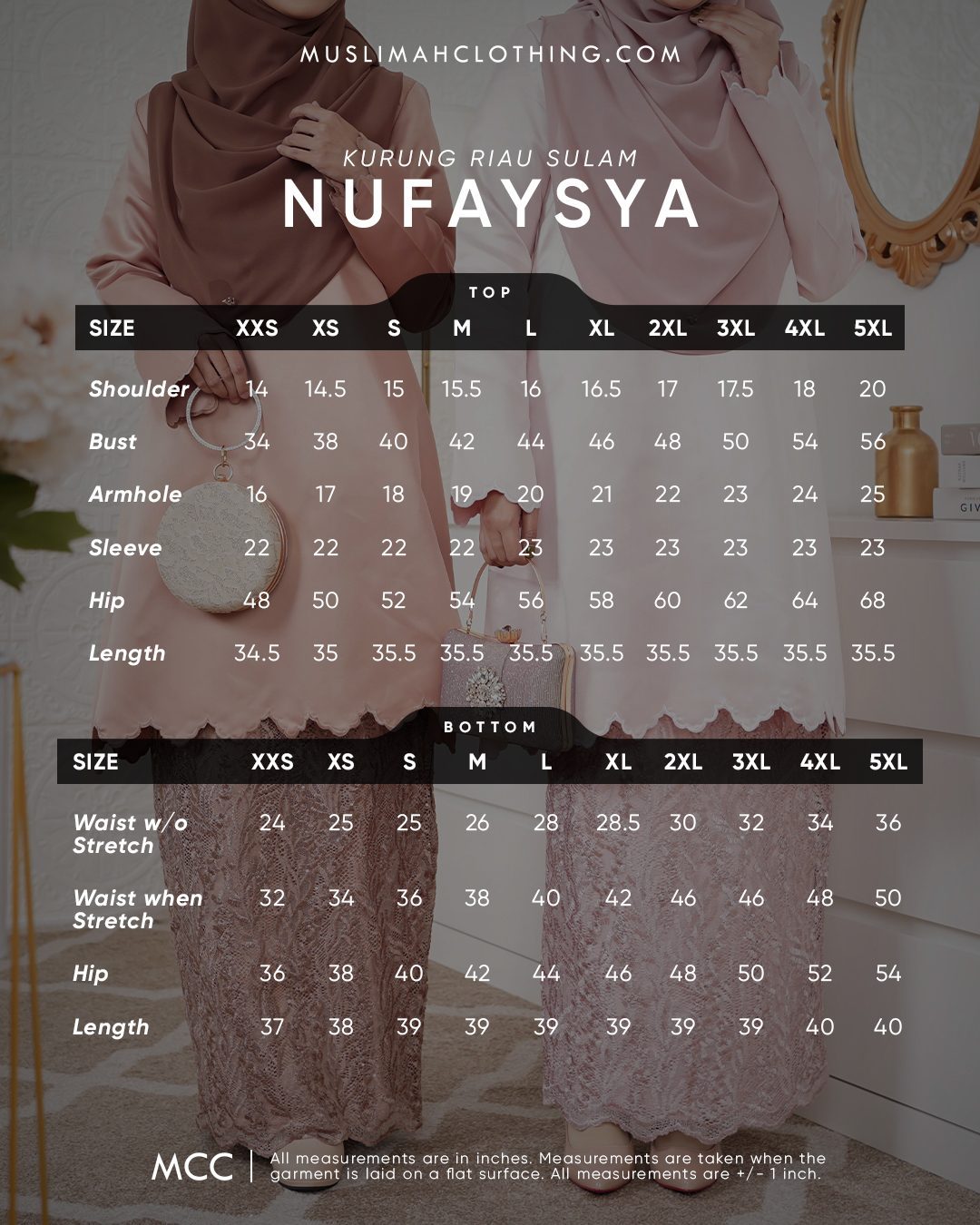 Baju Kurung Riau Sulam Nufaysya - Honey Gold