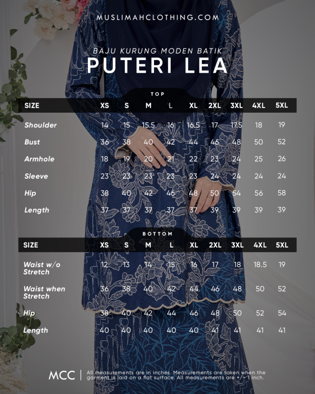 Baju Kurung Moden Batik Puteri Lea Laluna X MCC - Black Seaweed