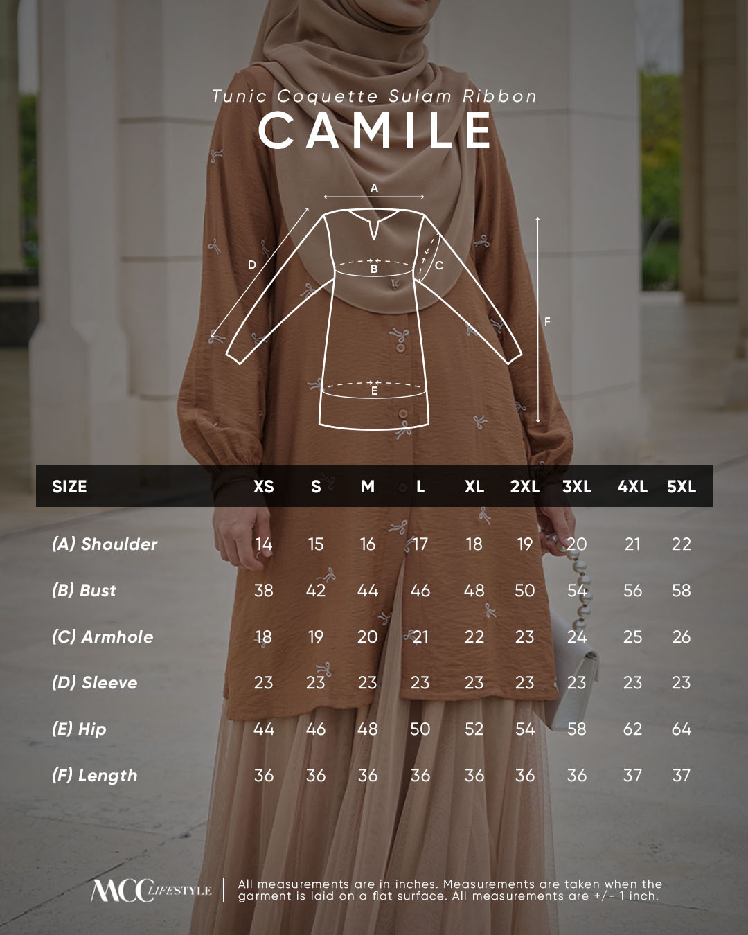 Tunic Coquette Sulam Ribbon Camile - Navy Blue