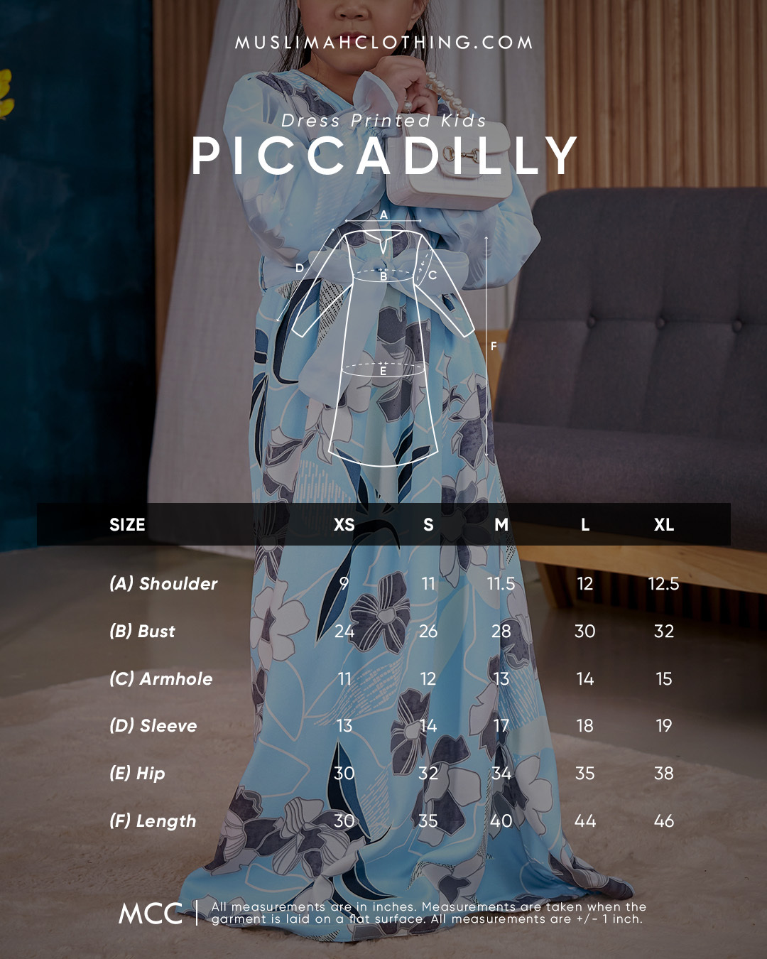 Dress Printed Piccadilly Kids – Rozanne Black