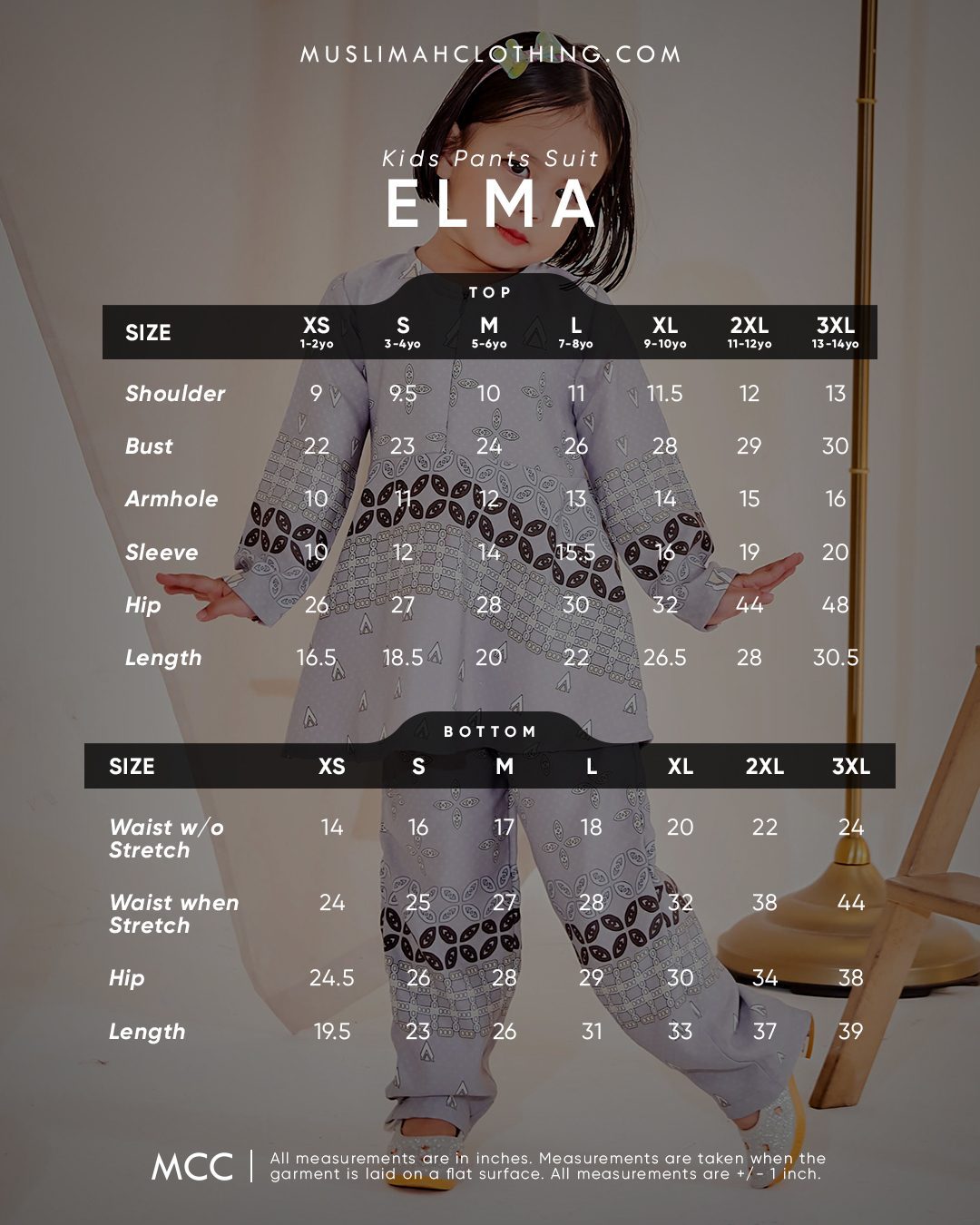 Pantsuit Elma Kids - Mauve Grey