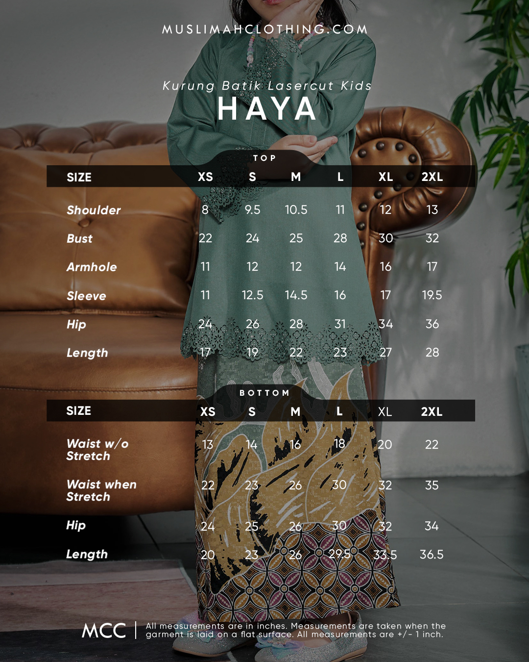 Baju Kurung Batik Lasercut Haya Kids - Ash Black